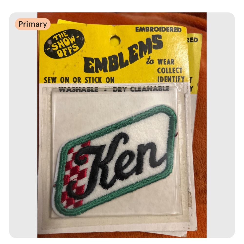 Emblems Patch 'The Show Offs' vintage 70s name Ken